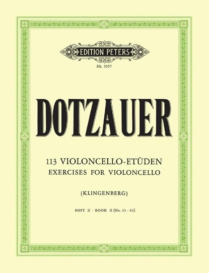 113 Violoncello-Etüden - Heft 2: Nr. 35 - 62, Justus Johann Friedrich Dotzauer - Gebonden - 9790014042615