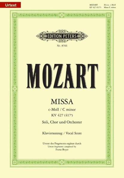 Missa c-Moll KV 427 (417a), Wolfgang Amadeus Mozart - Paperback - 9790014070427