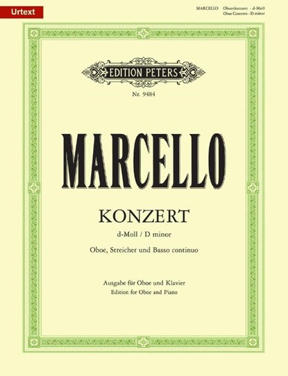 Oboenkonzert d-Moll für Oboe u. Klavier, Urtext (Fechner), Alessandro Marcello - Gebonden - 9790014076931