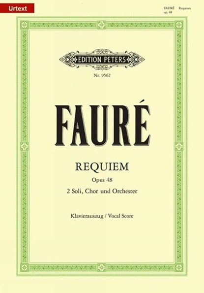 Messe de Requiem d-Moll op. 48, Gabriel Fauré - Paperback - 9790014077426