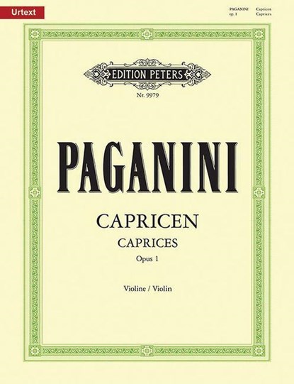 24 Capricen für Violine solo op. 1, Niccolò Paganini - Gebonden - 9790014079246