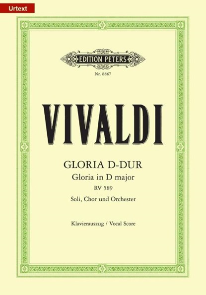 GLORIA IN D RV 589, ANTONIO VIVALDI - Paperback - 9790014102920