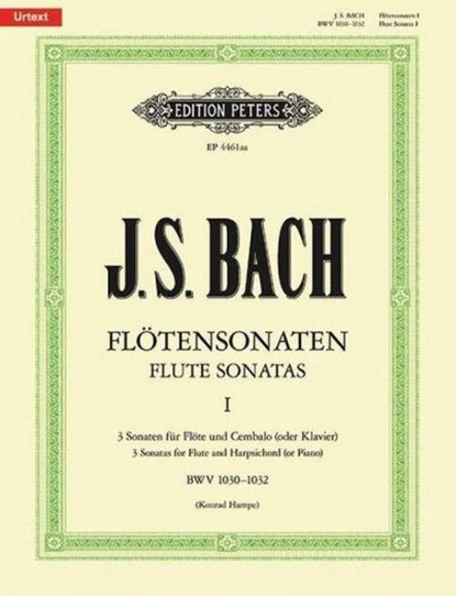 Sonaten für Flöte und Cembalo (Klavier) BWV 1030 - 1032 / URTEXT, Johann Sebastian Bach - Gebonden - 9790014105440
