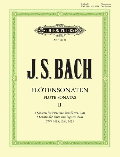 Sonaten für Flöte und bezifferten Bass BWV 1033 - 1035 / URTEXT, Johann Sebastian Bach - Gebonden - 9790014106645