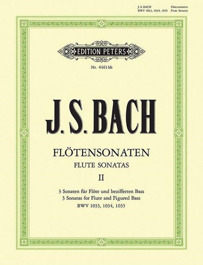 Sonaten für Flöte und bezifferten Bass BWV 1033 - 1035 / URTEXT, Johann Sebastian Bach - Gebonden - 9790014106645