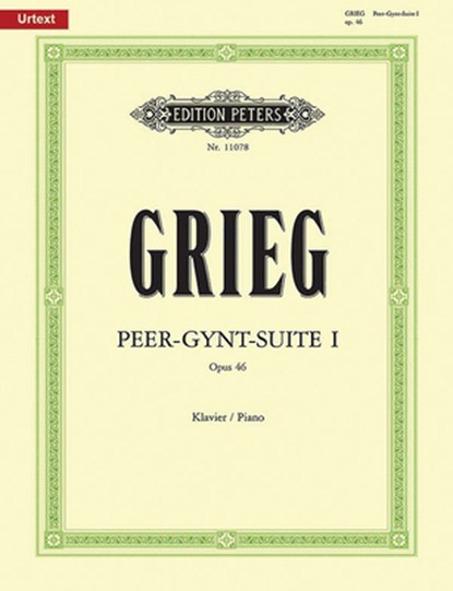 Peer Gynt Suite No. 1 Op. 46 (Arranged for Piano by the Composer), niet bekend - Paperback - 9790014107567