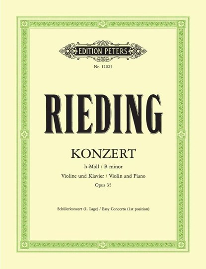 Konzert h-Moll op. 35, Oskar Rieding - Gebonden - 9790014107673