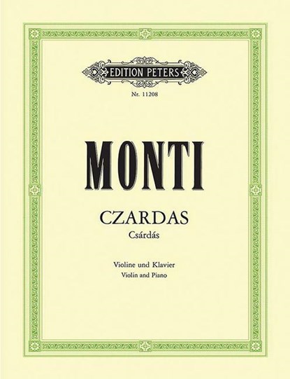 CZARDAS, VITTORIO MONTI - Paperback - 9790014109134