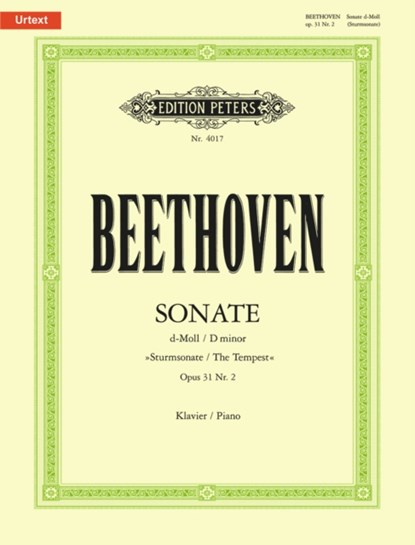Piano Sonata No. 17 in D Minor Op. 31 No. 2 the Tempest: Urtext, Sheet, Ludwig Van Beethoven - Paperback - 9790014110512