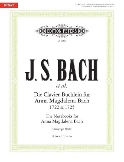 NOTEBOOKS FOR ANNA MAGDALENA BACH 1722 1, JOHANN SEBASTI BACH - Paperback - 9790014126018