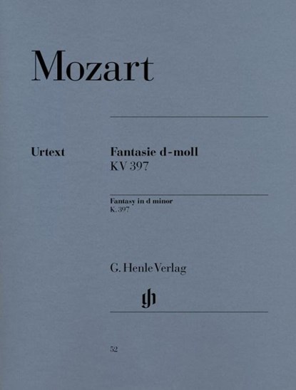 Mozart, Wolfgang Amadeus - Fantasie d-moll KV 397 (385g), Wolfgang Amadeus Mozart - Paperback - 9790201800523