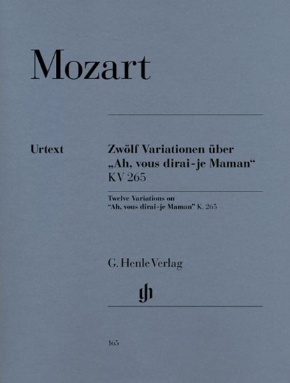 12 Variationen über "Ah, vous dirai-je Maman" KV 265 (300e), Wolfgang Amadeus Mozart - Paperback - 9790201801650