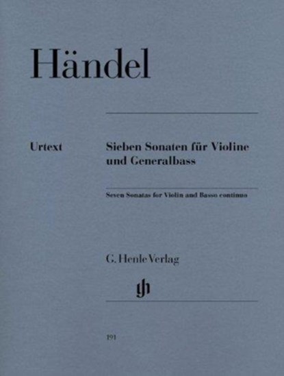 7 Sonaten für Violine und Generalbass, Georg Friedrich Händel - Paperback - 9790201801919