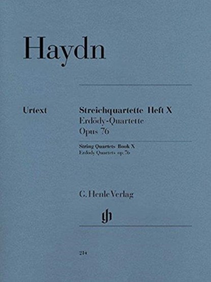 Haydn, Joseph - Streichquartette Heft X op. 76 (Erdödy-Quartette), Joseph Haydn - Paperback - 9790201802145