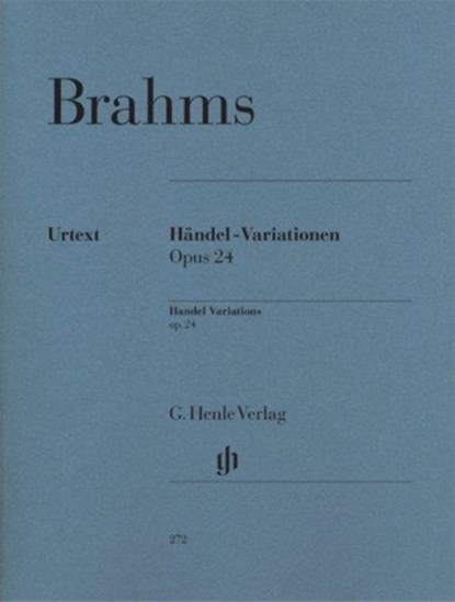 Brahms, Johannes - Händel-Variationen op. 24, Johannes Brahms - Paperback - 9790201802725