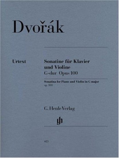 Dvorák, Antonín - Violinsonatine G-dur op. 100, Antonín Dvorák - Paperback - 9790201804132
