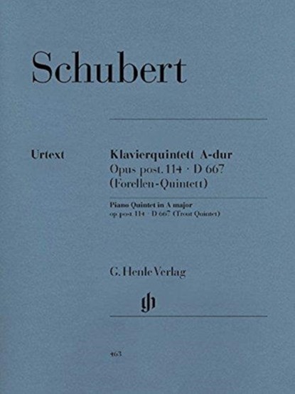 Quintett A-dur op. post. 114 D 667 für Klavier, Violine, Viola, Violoncello und Kontrabass [Forellenquintett], Franz Schubert - Paperback - 9790201804637