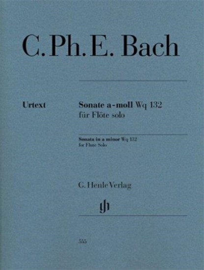 Sonate a-moll Wq 132 für Flöte solo, Carl Philipp Emanuel Bach - Paperback - 9790201805559