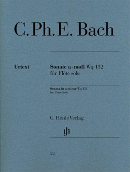 Sonate a-moll Wq 132 für Flöte solo, Carl Philipp Emanuel Bach - Paperback - 9790201805559
