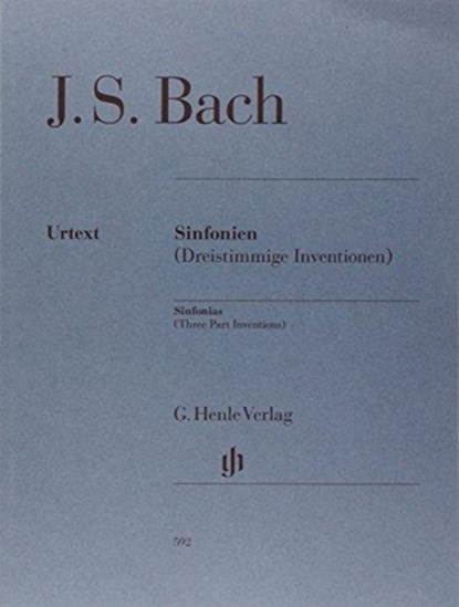 Sinfonien (Dreistimmige Inventionen) für Klavier zu zwei Händen. Revidierte Ausgabe von HN 360, Johann Sebastian Bach - Paperback - 9790201805924