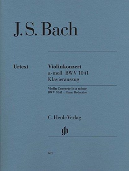 Konzert für Violine und Orchester a-moll BWV 1041, Johann Sebastian Bach - Paperback - 9790201806716