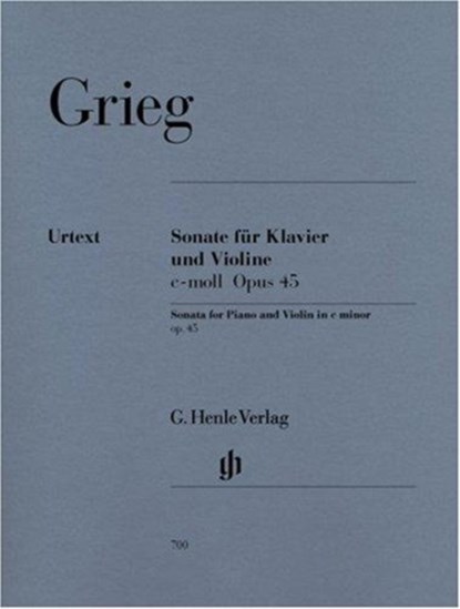 Grieg, Edvard - Violinsonate c-moll op. 45, Edvard Grieg - Paperback - 9790201807003