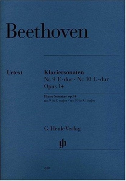 Beethoven, Ludwig van - Klaviersonaten Nr. 9 und Nr. 10 E-dur und G-dur op. 14 Nr. 1 und Nr. 2, Ludwig van Beethoven - Paperback - 9790201808109