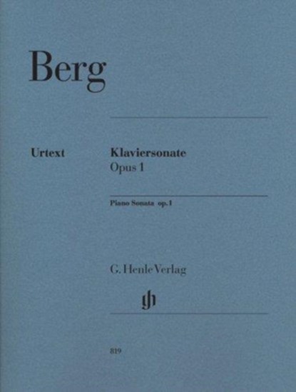 Berg, Alban - Klaviersonate op. 1, Alban Berg - Paperback - 9790201808192