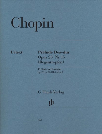 Chopin, Frédéric - Prélude Des-dur op. 28 Nr. 15 (Regentropfen), Frédéric Chopin - Paperback - 9790201808543
