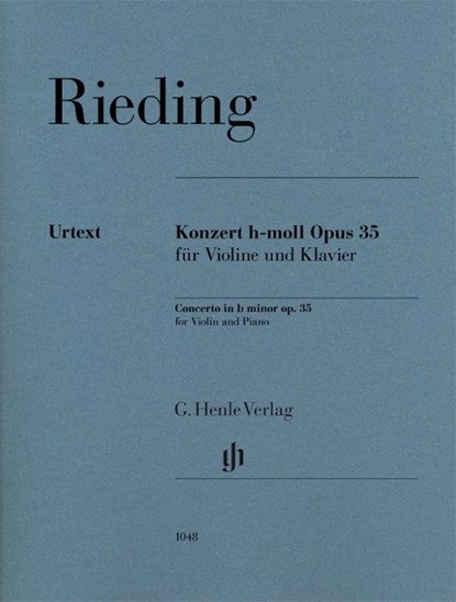 Konzert h-moll op. 35 für Violine und Klavier, Oskar Rieding - Paperback - 9790201810485