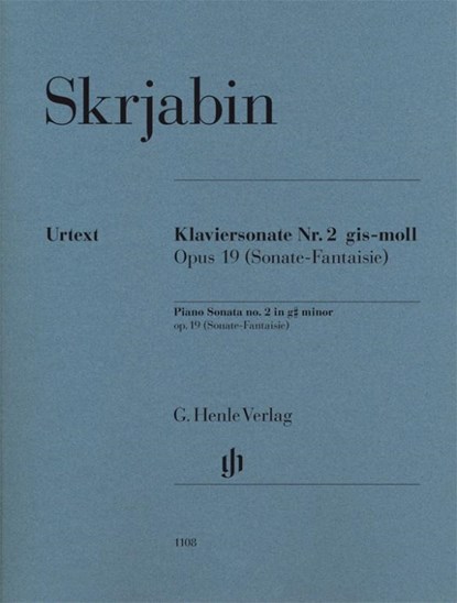 Klaviersonate Nr. 2 gis-moll op. 19 (Sonate-Fantaisie), Alexander Skrjabin - Paperback - 9790201811086