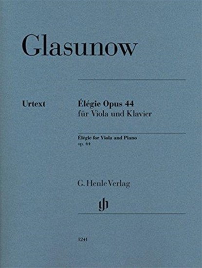 Élégie op 44 für Viola und Klavier, Alexander Glasunow - Paperback - 9790201812410
