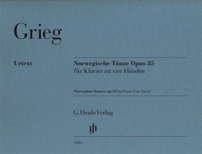 Norwegische Tänze Opus 35 für Klavier zu vier Händen, Urtext, Edvard Grieg - Paperback - 9790201812830