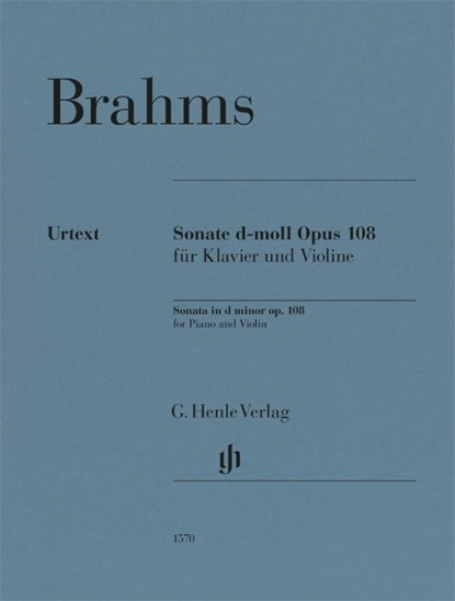 Johannes Brahms - Violinsonate d-moll op. 108, Johannes Brahms - Paperback - 9790201815701