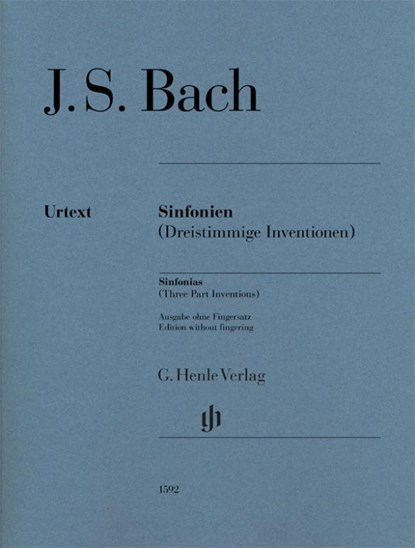 Sinfonien (Dreistimmige Inventionen) für Klavier zu zwei Händen, Johann Sebastian Bach - Paperback - 9790201815923
