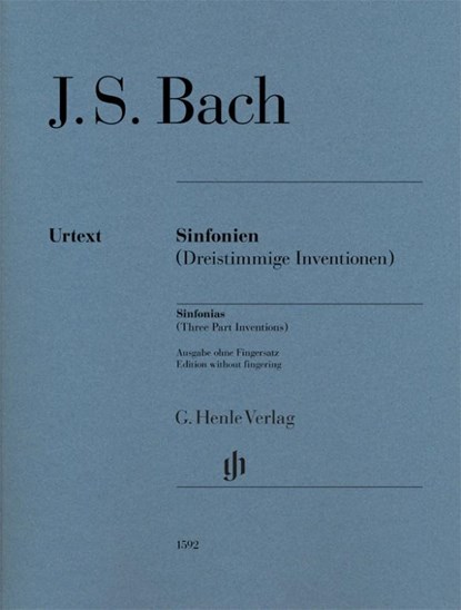 Sinfonien (Dreistimmige Inventionen) für Klavier zu zwei Händen, Johann Sebastian Bach - Paperback - 9790201815923