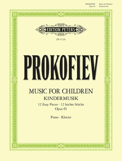 Music for Children: 12 easy pieces for Piano (1935) für Klavier solo op. 65 -Kindermusik-, Sergej Prokofjew - Gebonden - 9790577024271