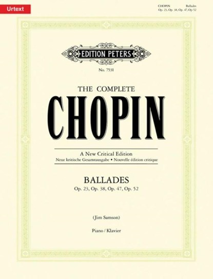 BALLADES OPP 23 38 47 52, FR D RIC FR CHOPIN - Paperback - 9790577082585