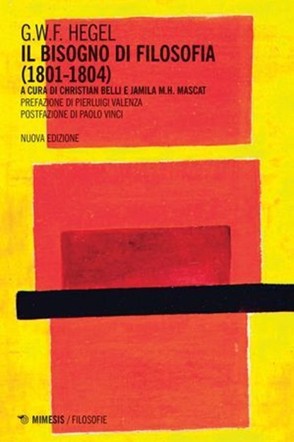 Il bisogno di filosofia, Georg Wilhelm Friedrich Hegel - Ebook - 9791222314341