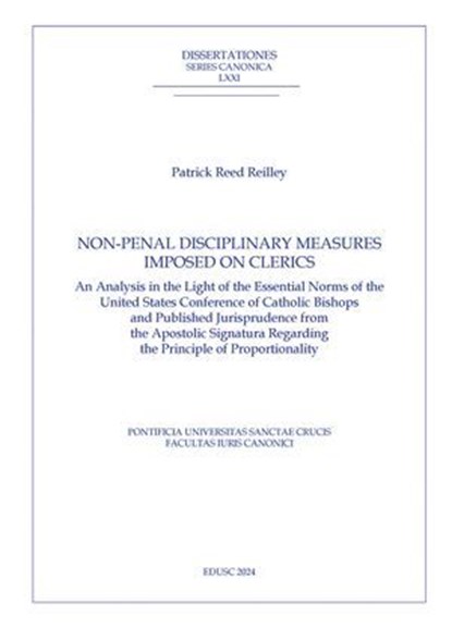 Non-Penal Disciplinary Measures Imposed on Clerics, Patrick Reilley - Ebook - 9791254823255