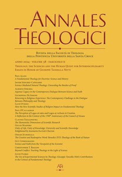 Annales Theologici 38 2 (2024), Pontificia Università della Santa Croce Facoltà di Teologia - Ebook - 9791254823941