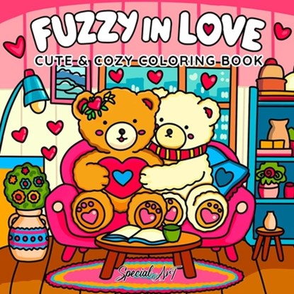 Fuzzy in Love: A Whimsical Coloring Book of Adorable Animal Pairs and Heartwarming Moments, Special Art - Paperback - 9791255532811
