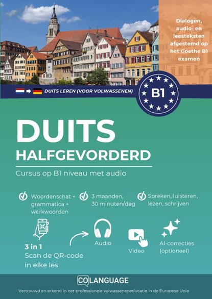 Duits B1 halfgevorderd. Cursus op B1-niveau met audio, coLanguage Academy - Paperback - 9791388253751