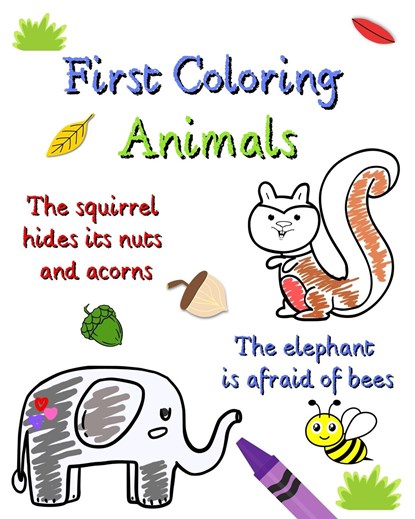 First Coloring Animals, Maryan Ben Kim - Paperback - 9798211493131