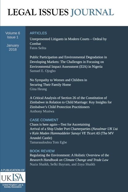 Legal Issues Journal 6(1), United Kingdom Law and S. . . Association - Paperback - 9798215209226