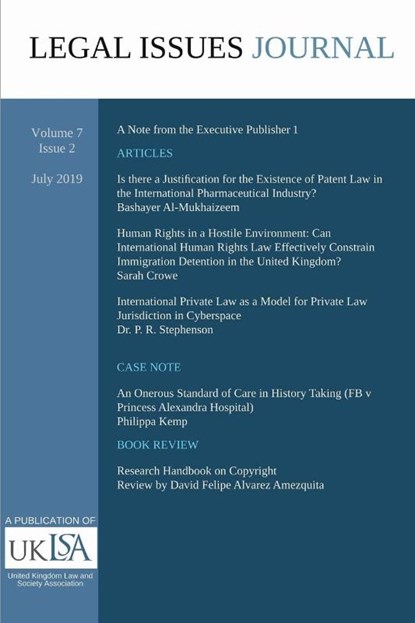 Legal Issues Journal 7(2), United Kingdom Law & Soc. . . Association - Paperback - 9798215241585