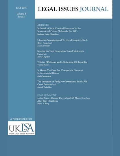 Legal Issues Journal 4(2), United Kingdom Law and S. . . Association - Paperback - 9798215589830
