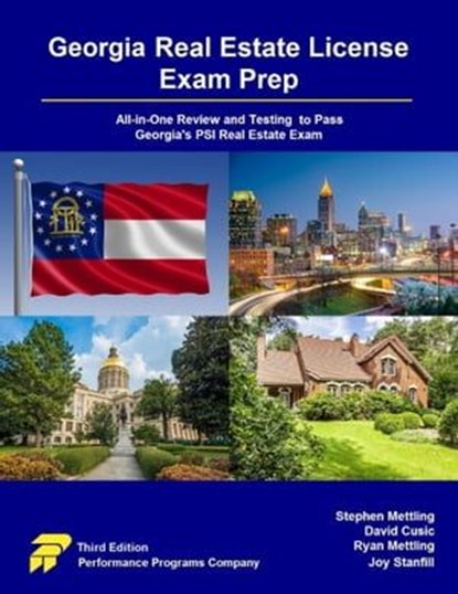 Georgia Real Estate License Exam Prep: All-in-One Review and Testing to Pass Georgia's PSI Real Estate Exam, Stephen Mettling ; David Cusic ; Ryan Mettling ; Joy Stanfill - Ebook - 9798215954553