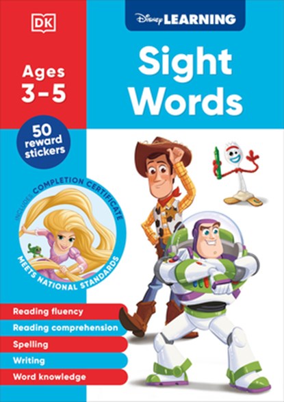 Disney Learning Sight Words (Ages 3-5): Preschool English Reading, Spelling, Writing Workbook for Kids, Curriculum-Based, DK - Paperback - 9798217128235