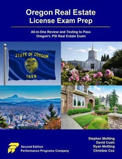 Oregon Real Estate License Exam Prep: All-in-One Review and Testing to Pass Oregon's PSI Real Estate Exam, Stephen Mettling ; David Cusic ; Ryan Mettling ; Christine Cox - Ebook - 9798231456635